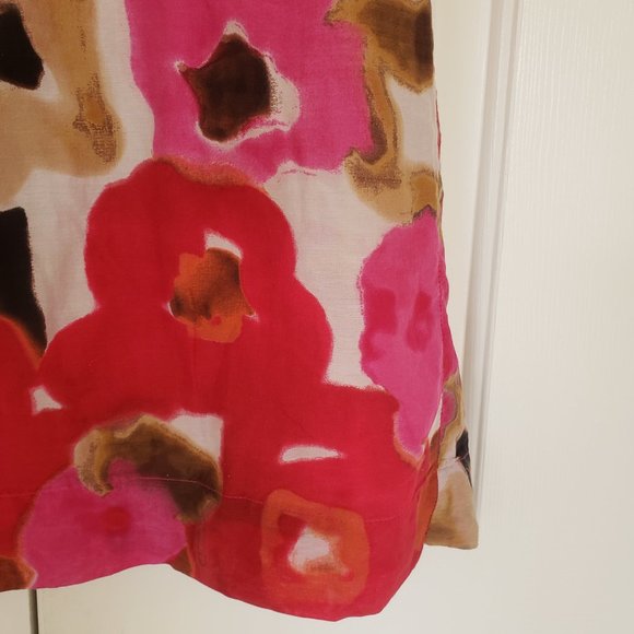 Loft Pink Floral Dress - Size XS - Sleeveless with ruffled neckline - Picture 9 of 9